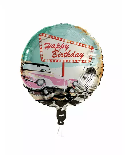 Fóliový balónek Happy Birthday Rock’n’Roll 45 cm