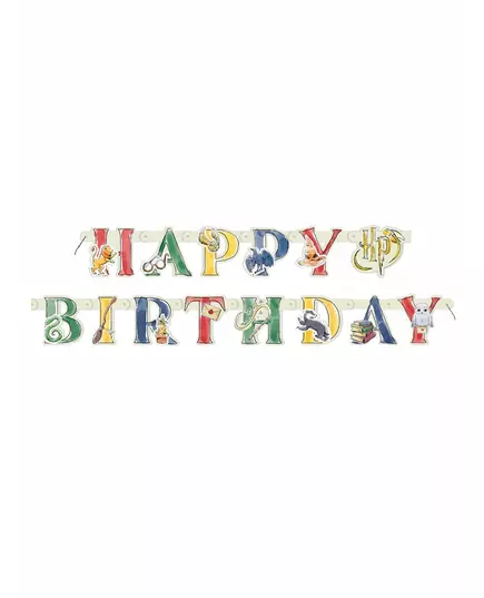 Kartonový banner Happy Birthday Harry Potter 182 cm