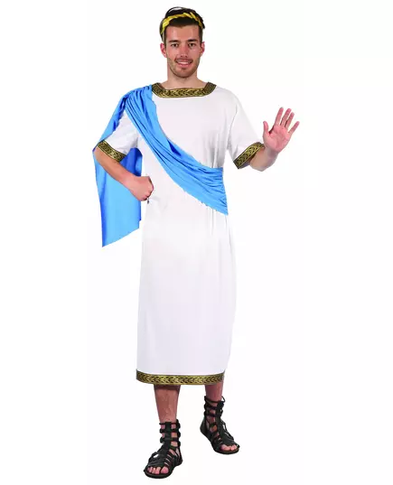 Modrý kostým řeckého boha pro muže