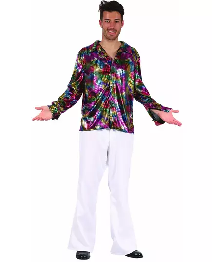 Vícebarevná disco košile pro muže, Velikost: M
