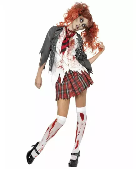 Kostým zombie školačky pro ženy Halloween, Velikost: Small