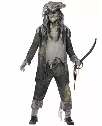 Pirátský kostým ducha pro muže Halloween, Velikost: Large