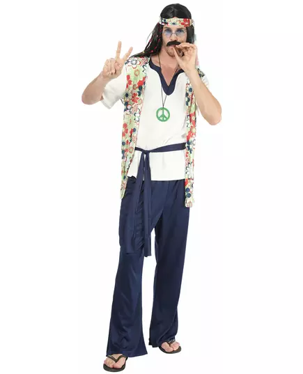 Modrý hippie kostým pro muže