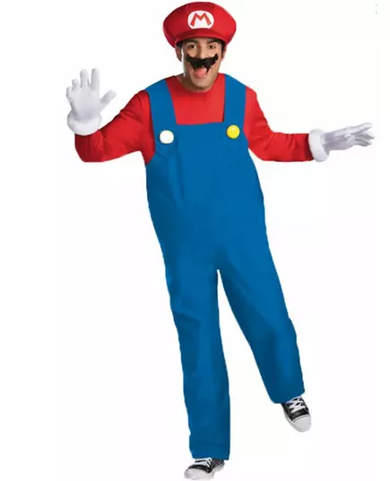 Luxusní kostým Mario pro dospělé, Velikost: Medium