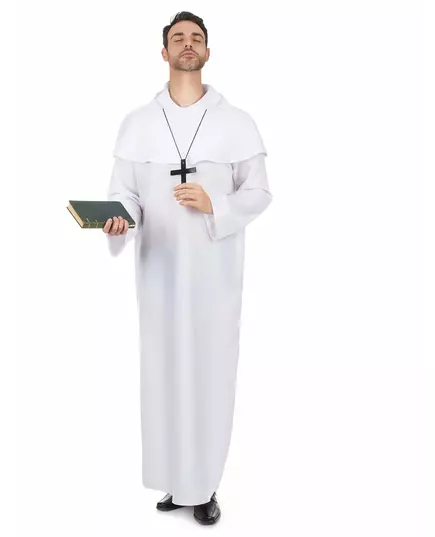 Bílý kostým mnicha pro dospělé