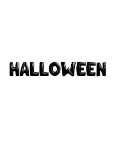 Girlanda z fóliových balónků Halloween s černými písmeny 40 cm