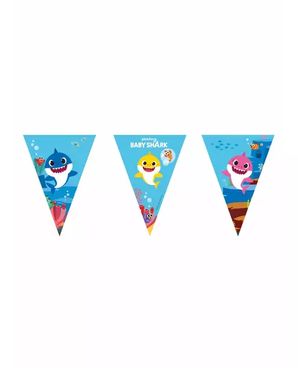 FSC® vlaječková girlanda Baby Shark 2,3 m