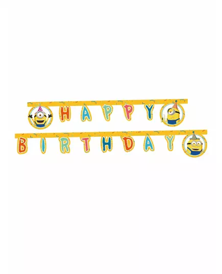 Papírová girlanda „Happy Birthday Minions“ 2 m