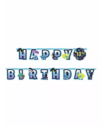 Přizpůsobitelná girlanda Happy Birthday Battle Royale 320 x 26 cm