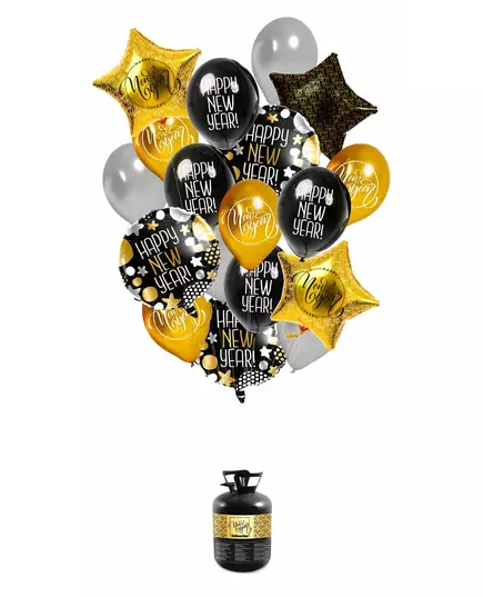 Sada „Happy New Year“ kytice balónků s heliem