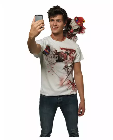 Děsivé klaunské selfie tričko pro dospělé