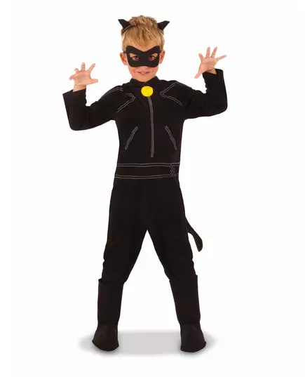 Klasický kostým Miraculous Black Cat pro děti, Velikost: 3-4 let (90 to 104 cm)