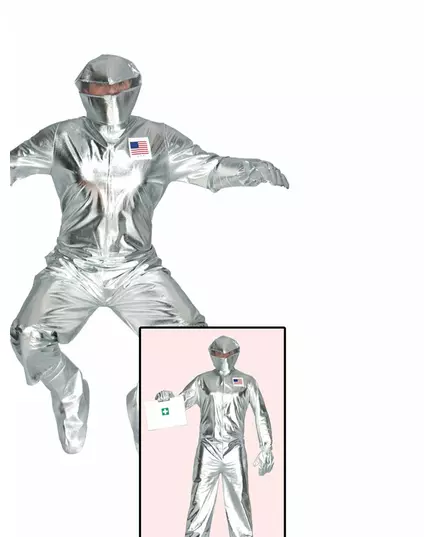 Stříbrný kostým astronauta pro dospělé