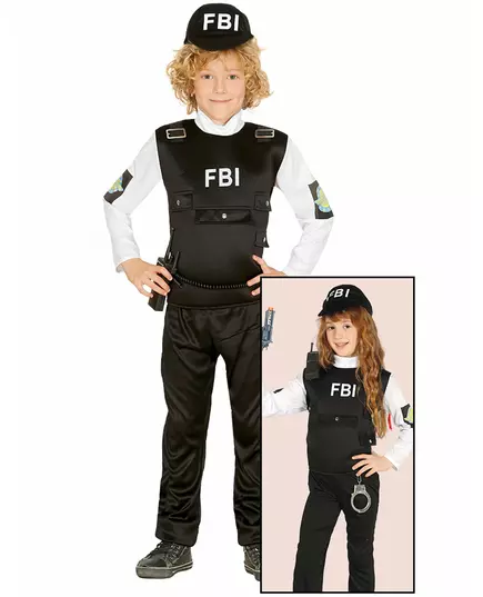 Kostým FBI pro děti, Velikost: 5-6 let (110-115 cm)
