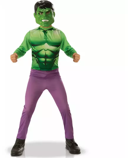 Klasický kostým Hulk pro chlapce, Velikost: 7-8 let (122 to 128 cm)
