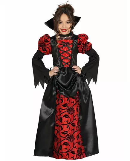 Urozená hraběnka – dívčí upírský kostým Halloween, Velikost: 3-4 let (95-105 cm)