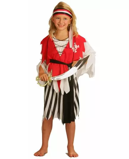 Pirátský kostým pro dívky, Velikost: 4-6 let (110-120 cm)