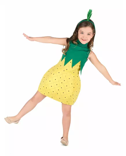 Kostým šatů ananas pro dívky, Velikost: 5-6 let (S)