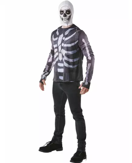 Fortnite Skull Trooper tričko + kukla pro dospělé, Velikost: Large