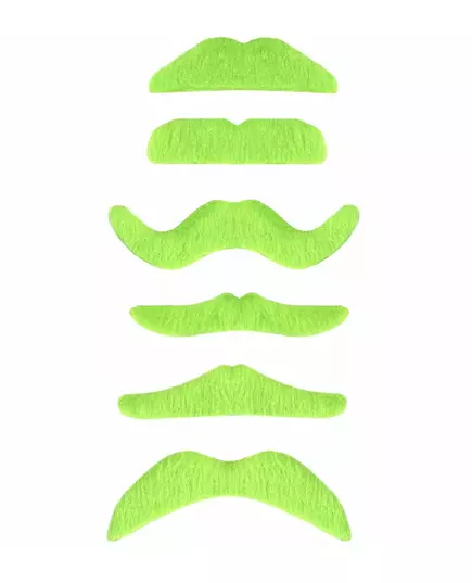 1 fluorescenční zelený knír pro dospělé