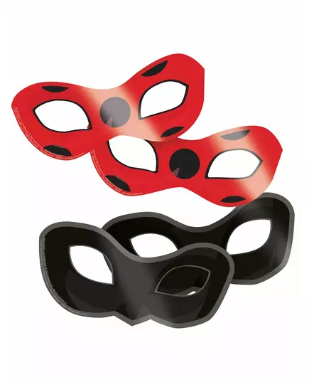 8 kartonových masek Ladybug