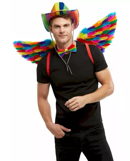 Duhová péřová křídla pro dospělé