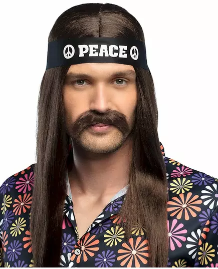 Černá čelenka Peace pro dospělé