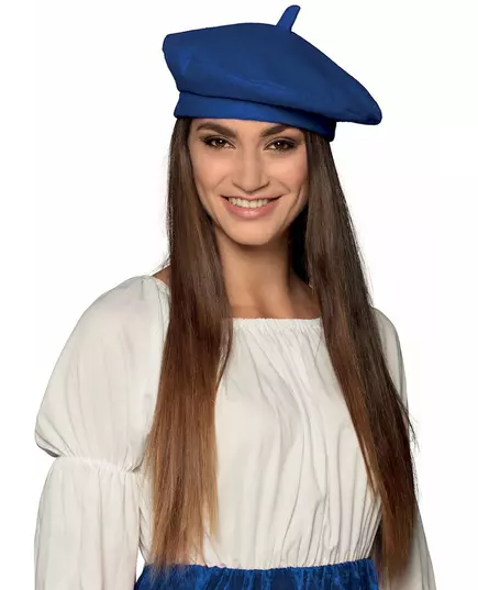 Modrý baskický baret pro dospělé