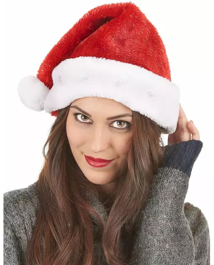 Červená svítící santa čepice