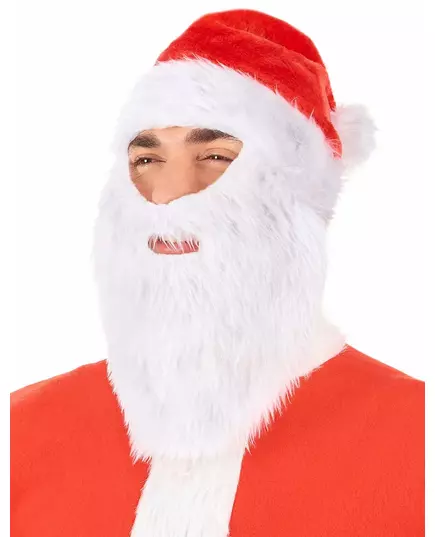 Vánoční Santa čepice s vousy pro dospělé