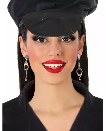 Připínací náušnice ve tvaru policejních pout pro dospělé