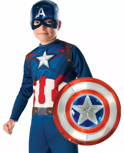 Kovový plastový štít Captain America 30 cm pro děti
