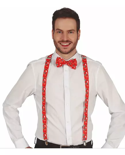 Červené vánoční šle pro dospělé