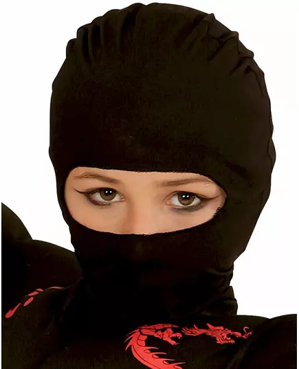 Černá nindža kapuce pro děti