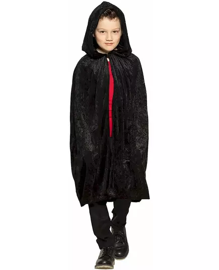 Dětský černý sametový plášť 115 cm