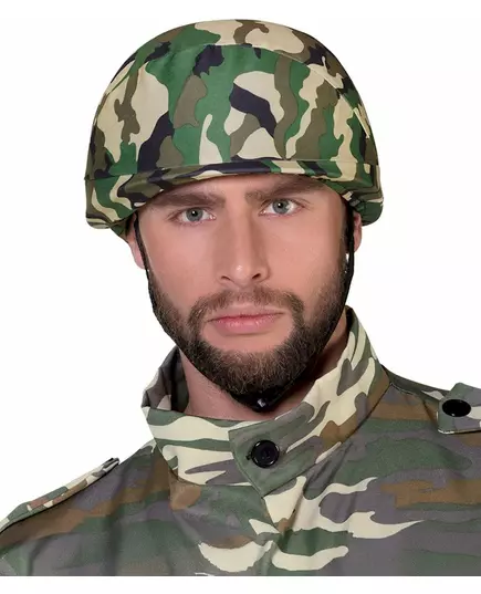 Vojenská helma s maskáčovým potiskem pro dospělé