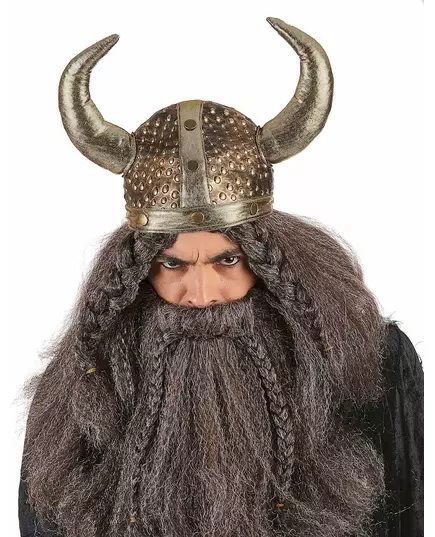 Metalická měkká vikingská helma pro dospělé