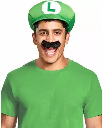 Čepice Luigi s knírem pro dospělé