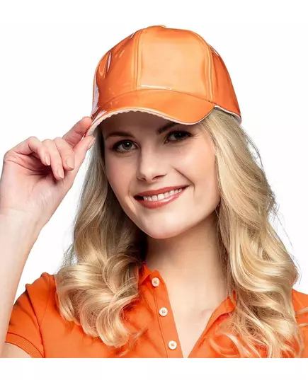 Oranžová holografická čepice pro dospělé