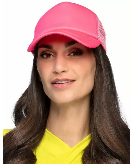 Fluorescenčně růžová kšiltovka pro dospělé
