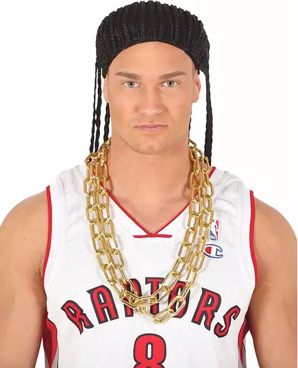 Velký zlatý síťovaný řetěz 84 cm pro dospělé