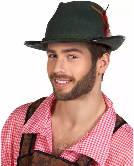 Tmavě zelený bavorský klobouk pro dospělé
