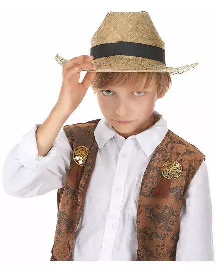 Slaměný kovbojský klobouk pro děti