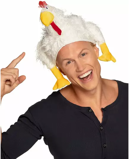 Bílý klobouk kohouta
