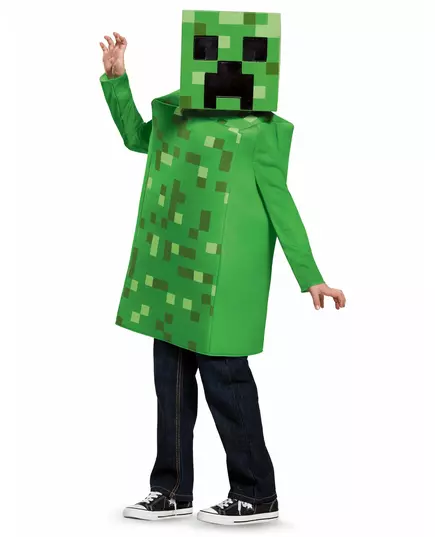 Deluxe kostým Minecraft Creeper pro děti, Velikost: 5–6 let(109–126 cm))