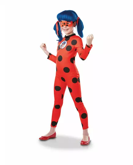 Kostým Miraculous Ladybug a maska pro dívky, Velikost: 3-4 let (90 to 104 cm)