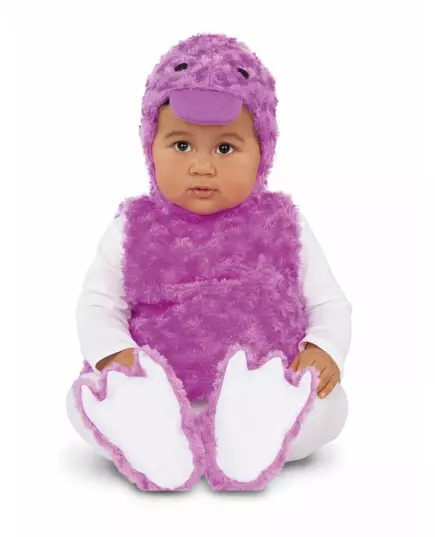 Kostým malého lila plyšového kačátka, Velikost: 0-6 měsíců (68 cm)