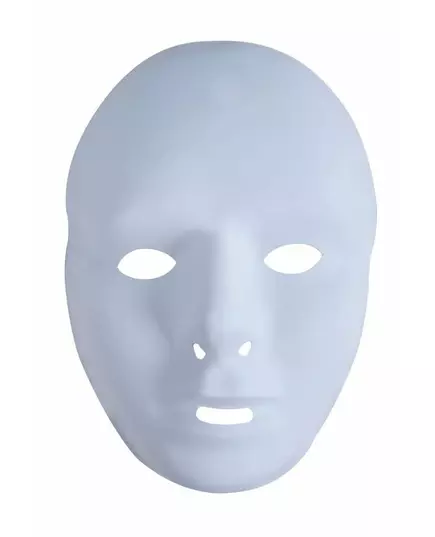Bílá plastová maska pro dospělé
