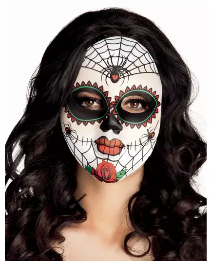 Barevná pavoučí maska pro dospělé Day of the Dead
