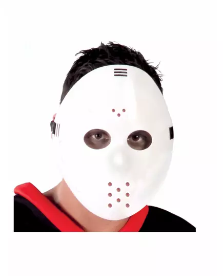 Bílá hokejová maska pro dospělé